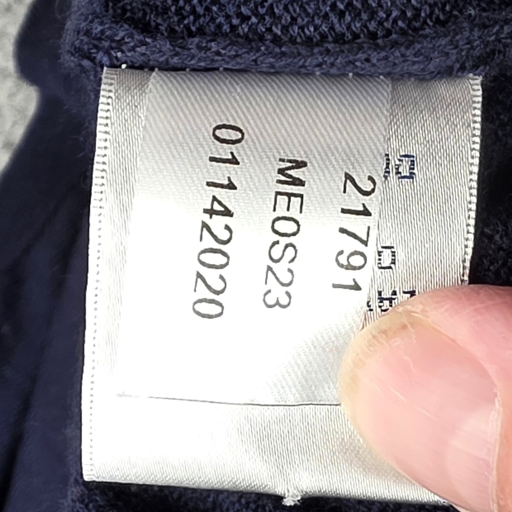 Peter Millar Mens XL Navy Blue Merino Wool Silk V-Neck Sweater Vest ME0S23 - Picture 6 of 7